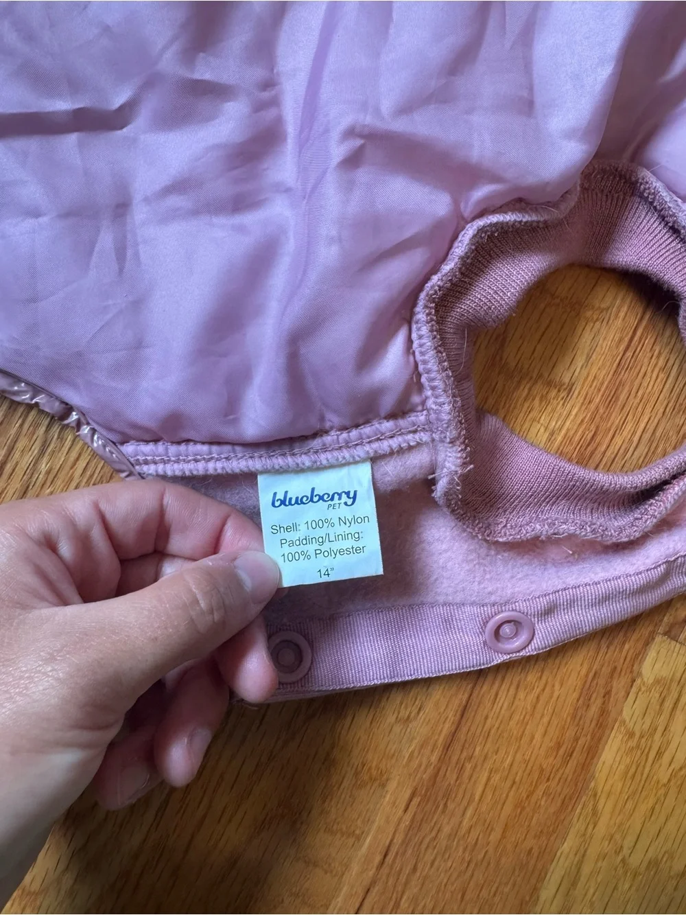 Blush Pink Quilted Dog Puffer Jacket